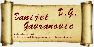 Danijel Gavranović vizit kartica